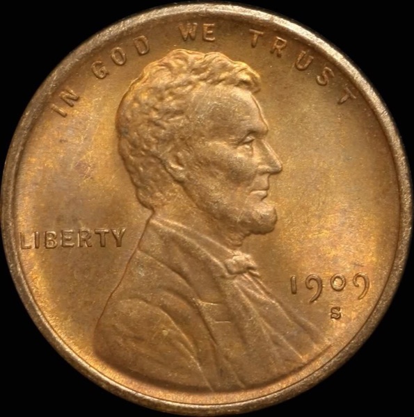 1909-S VDB Lincoln Wheat Cent obverse